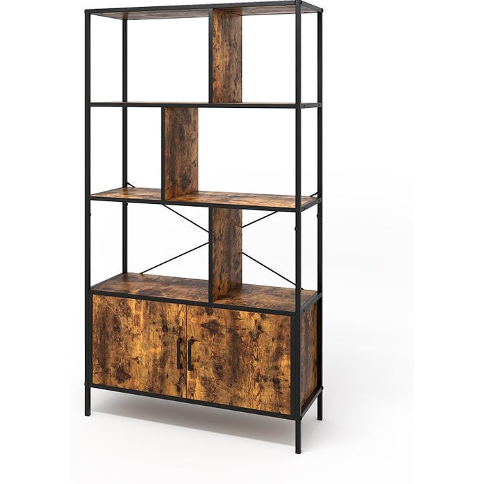 Vicco separador de ambientes fyrk, roble rústico, 80 x 146.5 cm con 2 puertas