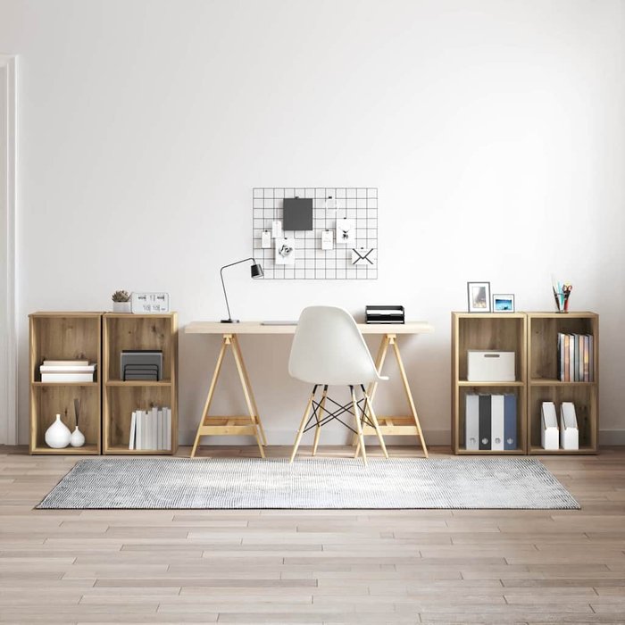 Conjunto de mueble de tv 4 pcs roble artisan 37 x 35 x 72 cm