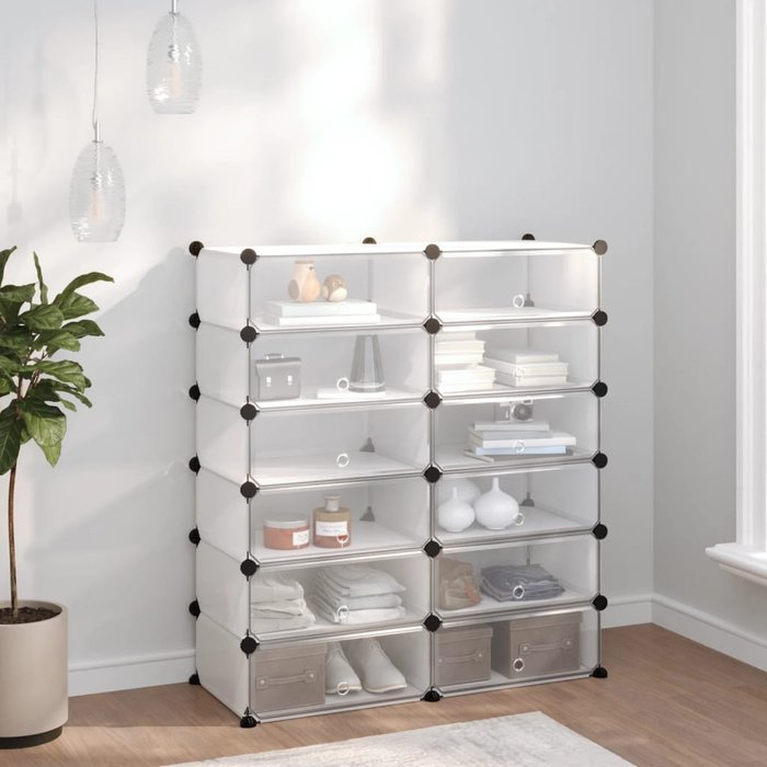 Zapatero transparente 94,5x36,5x106 cm pp
