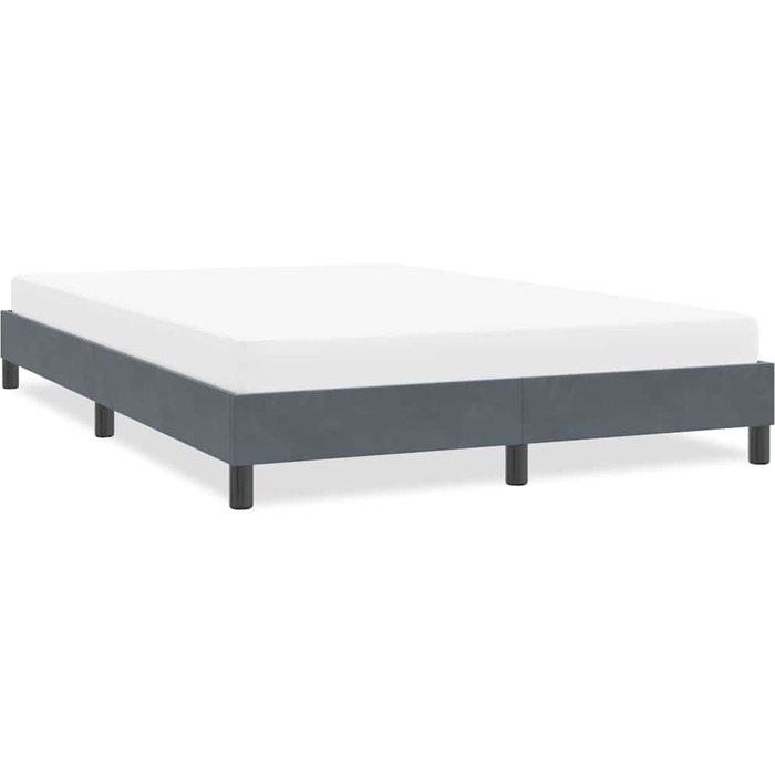 Estructura de cama sin colchón terciopelo gris oscuro 160x210cm vidaxl