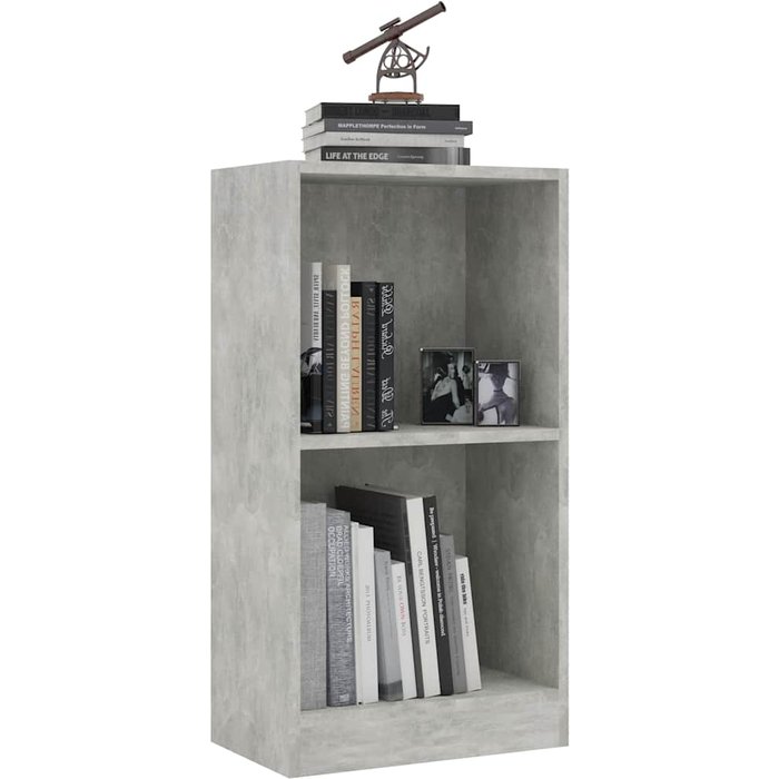 Estantería de madera de ingeniería gris hormigón 40x24x75 cm – comfortxl