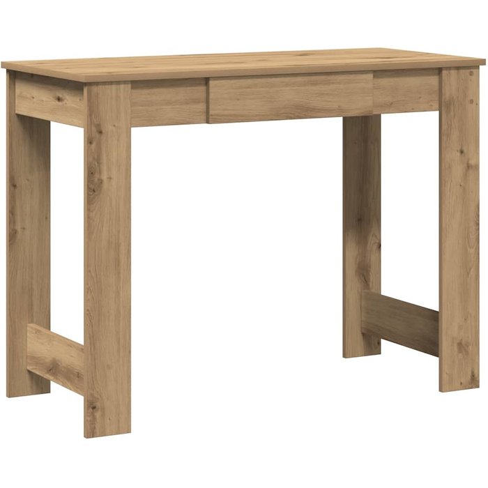Escritorio de madera de ingeniería roble artisan 100x45x75 cm - comfortxl