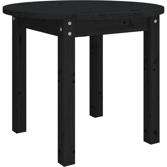 Mesa de centro de madera maciza de pino negro ? 55x45 cm