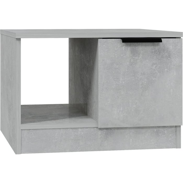 Mesa de centro madera de ingeniería gris hormigón 50x50x36 cm