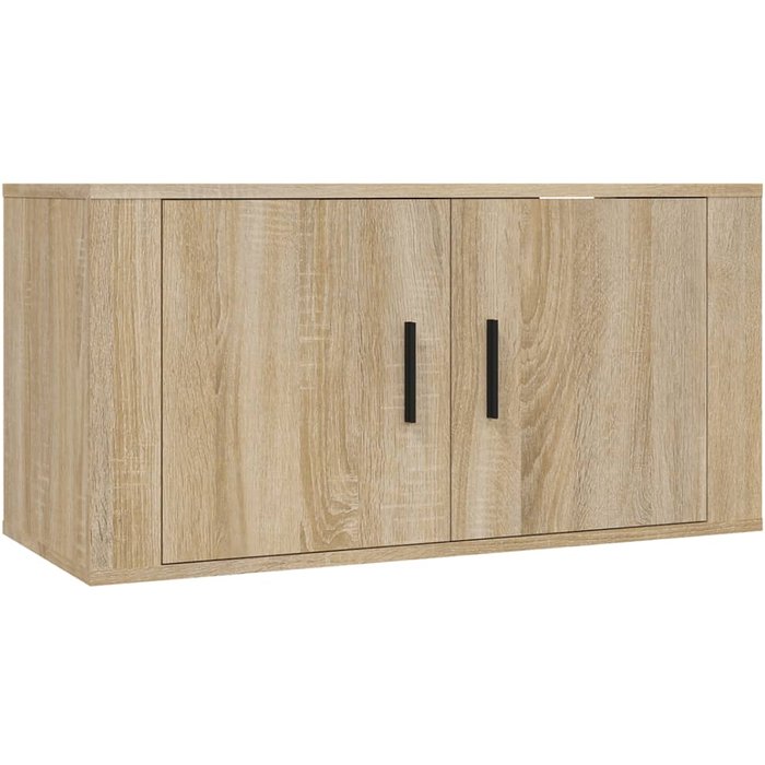 Mueble de tv de pared de roble sonoma 80x34,5x40 cm - comfortxl
