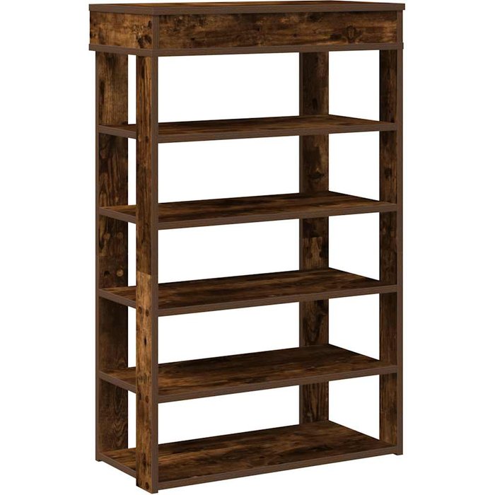 Mueble zapatero madera de ingeniería roble ahumado 60x30x98 cm - comfortxl