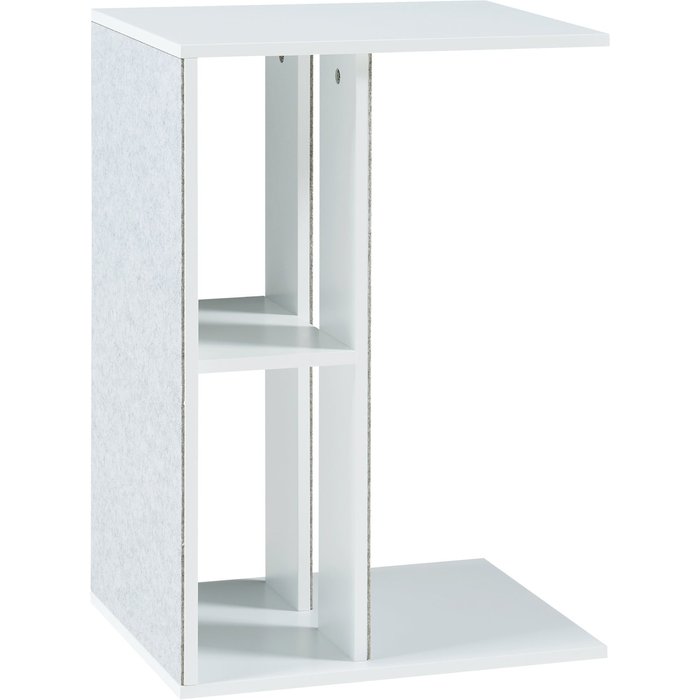 Mesa auxiliar con rascador para gatos 58 x 40 x 30 cm blanco 03_0010896