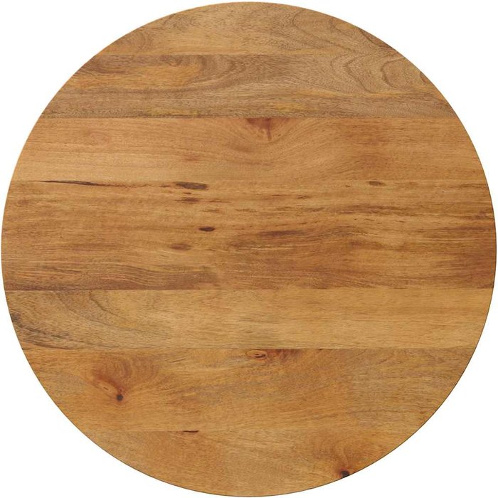 Tablero redondo de madera maciza de mango, ø 70 x 2,5 cm.
