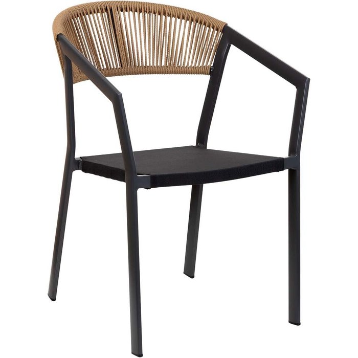 Silla de aluminio negro 57x62x78