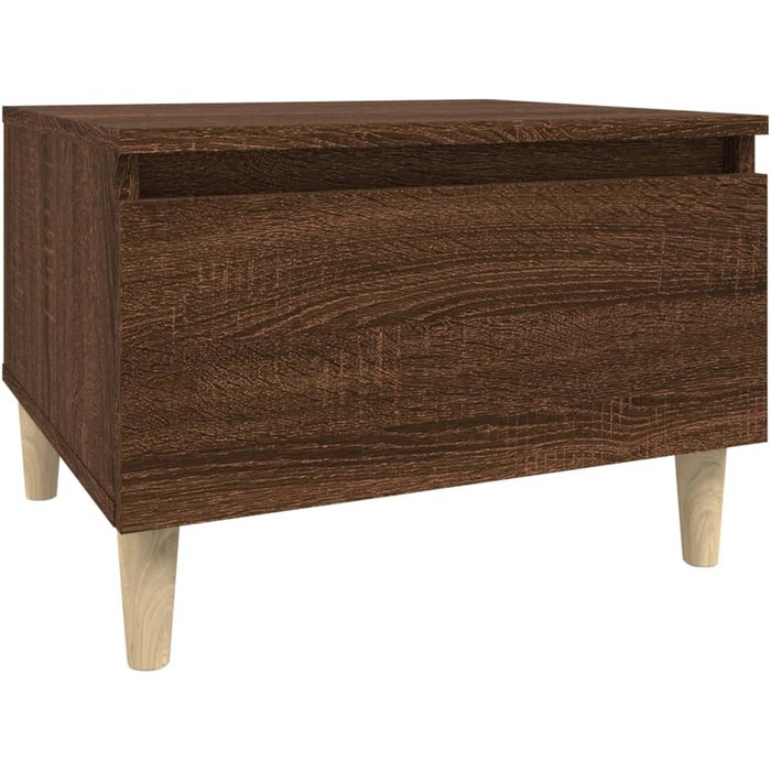 Mesa auxiliar madera contrachapada roble marrón 50x46x35 cm - comfortxl