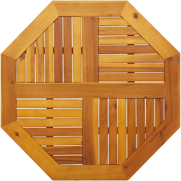 Tablero de mesa octogonal de madera maciza de acacia de 80x80x2,2 cm.