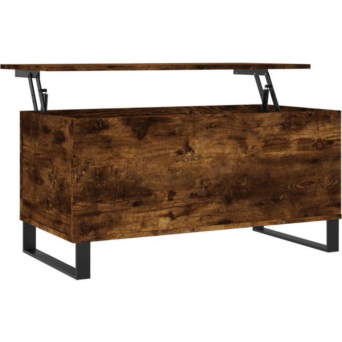 Mesa de centro madera contrachapada roble ahumado 90x44,5x45 cm - comfortxl
