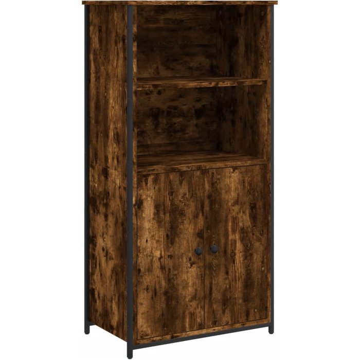 Aparador alto madera contrachapada roble ahumado 62x36x121,5 cm - comfortxl