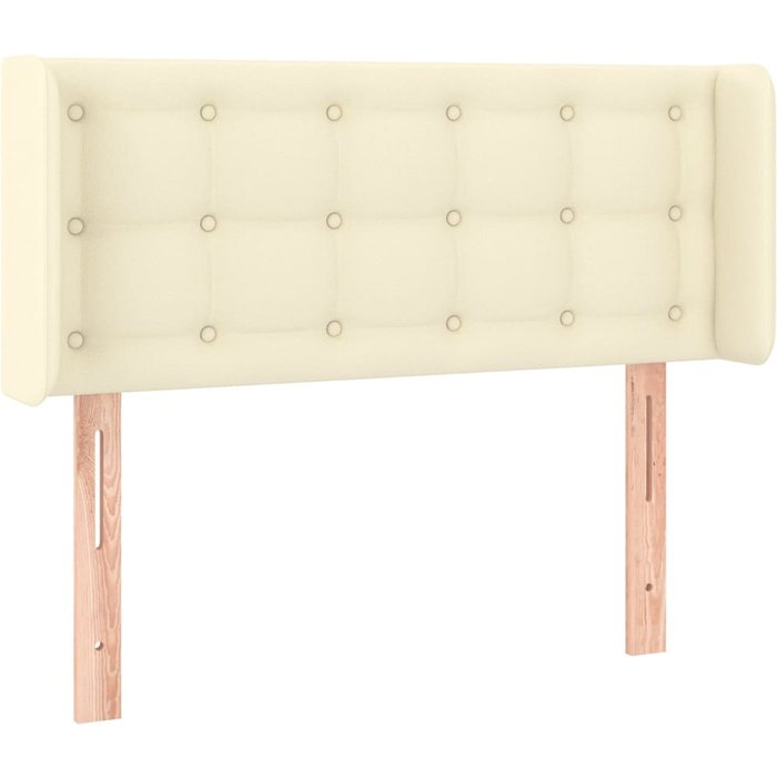 Cabecero de cuero sintético color crema 83x16x78/88 cm - comfortxl