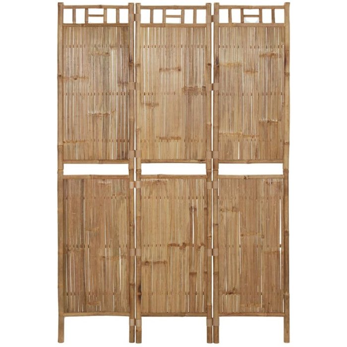 Biombo divisor de 3 paneles 120x180 cm 120 x 180 cm / marrón