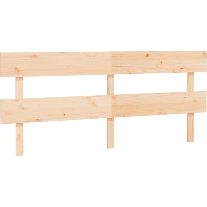 Cabecero de cama madera maciza de pino gris 204x3x81 cm - comfortxl