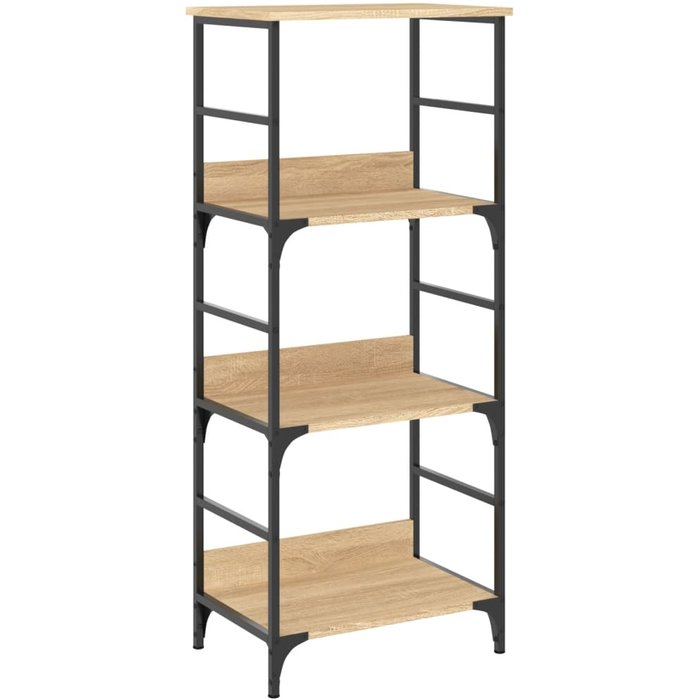 Estantería de madera ingeniería roble sonoma 50x33x117,5 cm – comfortxl