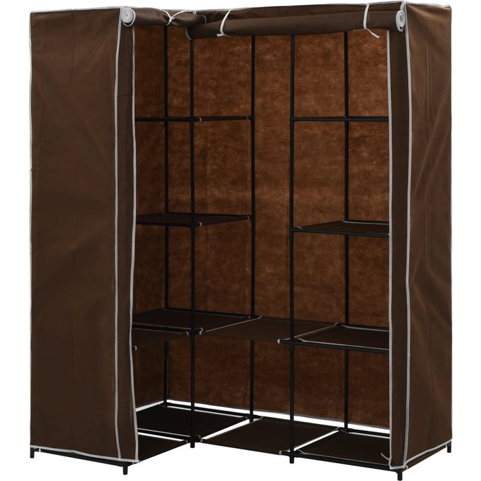 Armario | guardarropa de esquina marrón 130x87x169 cm cfw53867