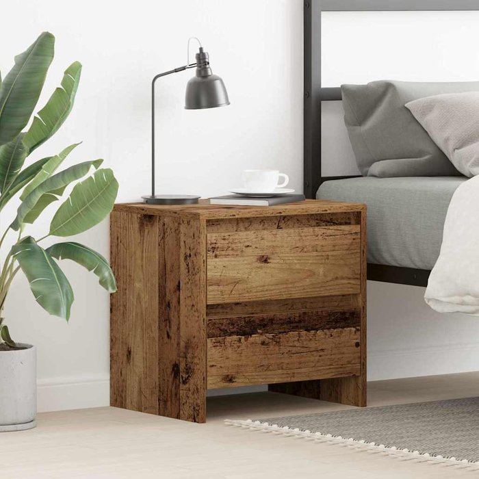 Maison exclusive - armario de noche con cajón madera vieja 45 x 34 x 44,5 cm