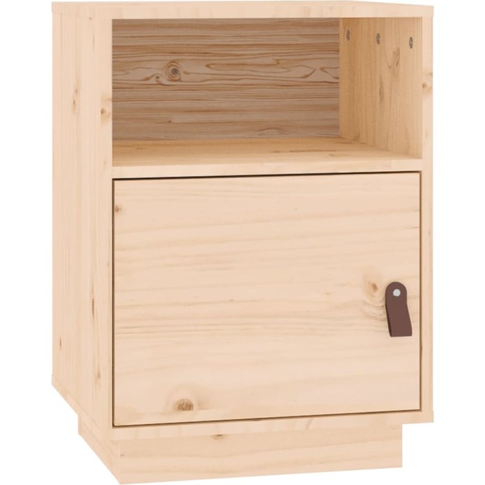 Mesita de noche 40x34x55 cm madera maciza de pino