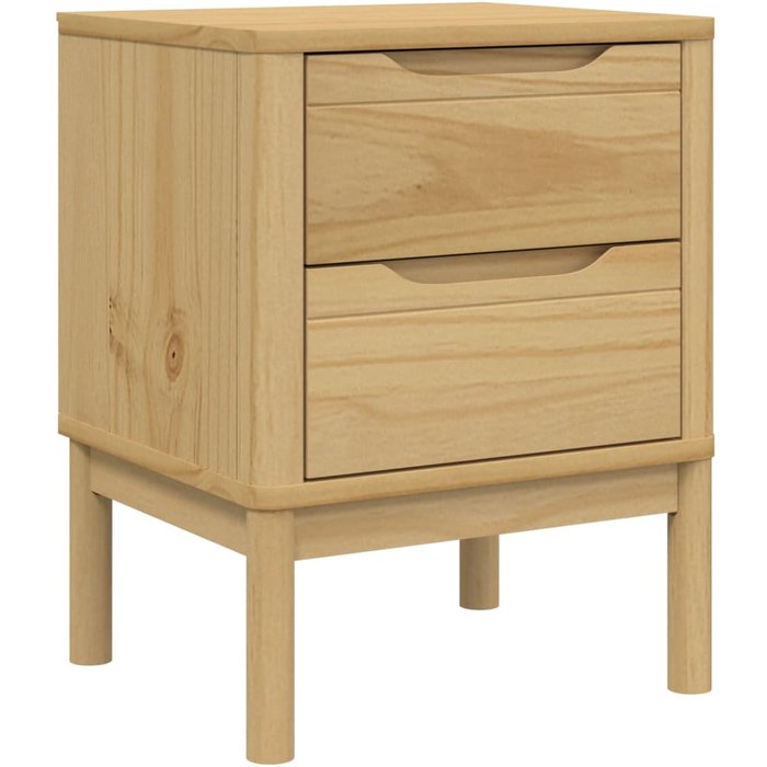 Mesita de noche floro madera de pino marrón cera 45x39x57 cm - comfortxl
