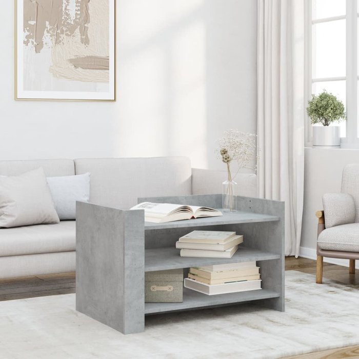 Maison exclusive - mesa de centro madera de ingeniería gris hormigón 80x50x50 cm
