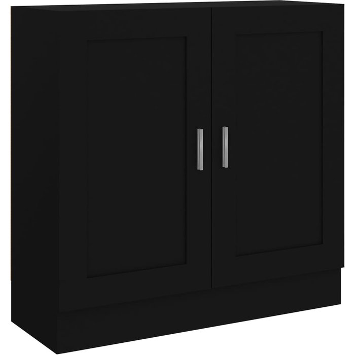 Armario de libros madera contrachapada negro 82,5x30,5x80 cm – comfortxl