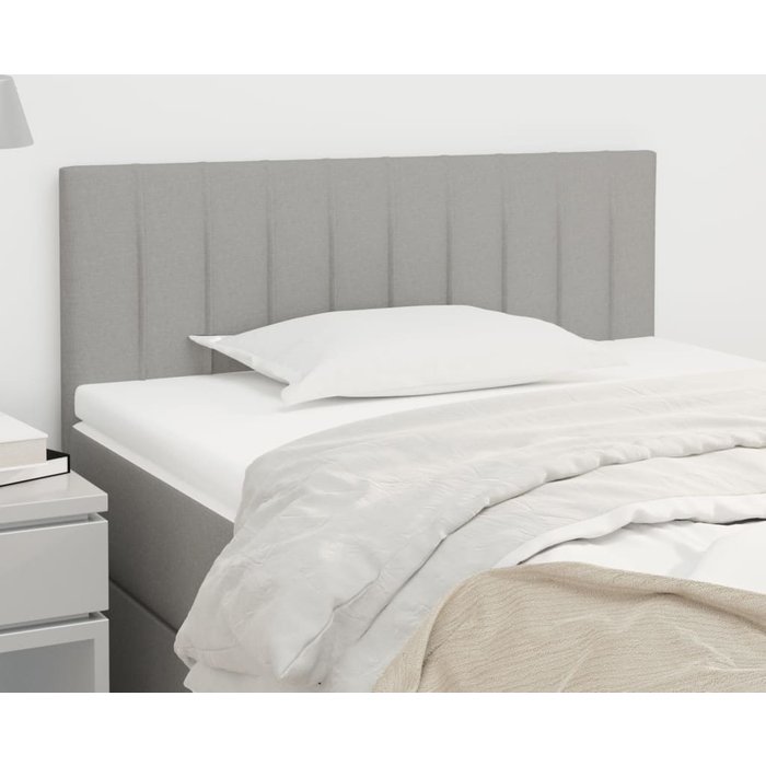 Cabecero gris claro 100x5x78/88 cm tela