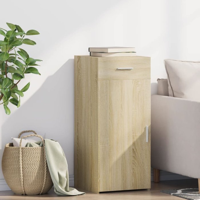 Aparador roble sonoma 40x42,5x93 cm madera contrachapada