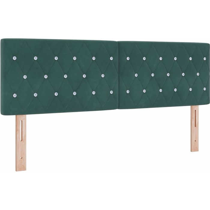 Cabecero cama - mueble cabecero verde oscuro 144 cm terciopelo