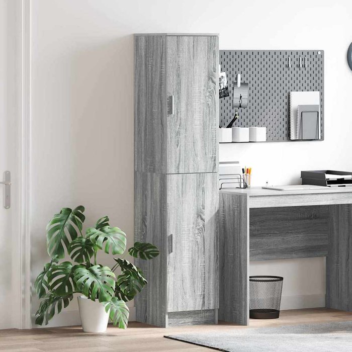 Maison exclusive - aparador alto gris sonoma 35 x 39 x 168 cm