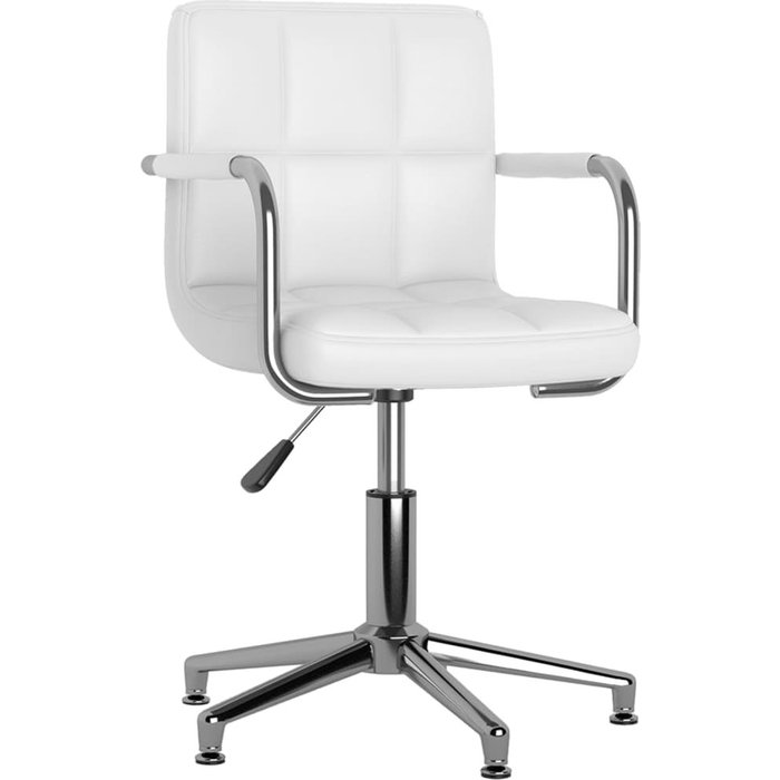 Silla de oficina | sillón oficina giratoria de cuero sintético blanco cfw809716