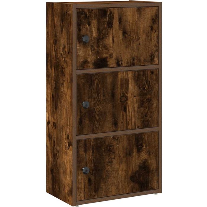 Estantería madera de ingeniería roble ahumado 40x24x77 cm – comfortxl