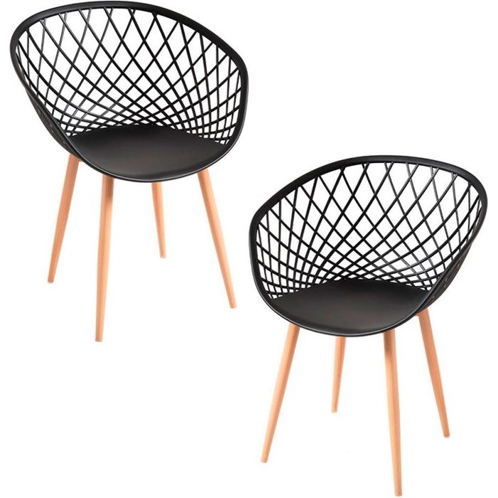 Regalos miguel - packs sillas comedor - pack 2 sillas vera - negro