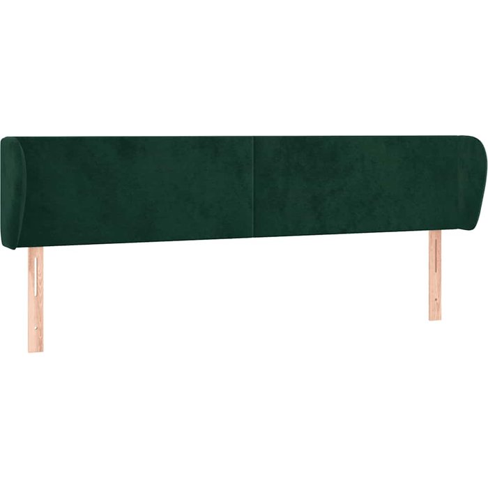 Cabecero cama - mueble cabecero de terciopelo verde oscuro 183x23x78/88 cm