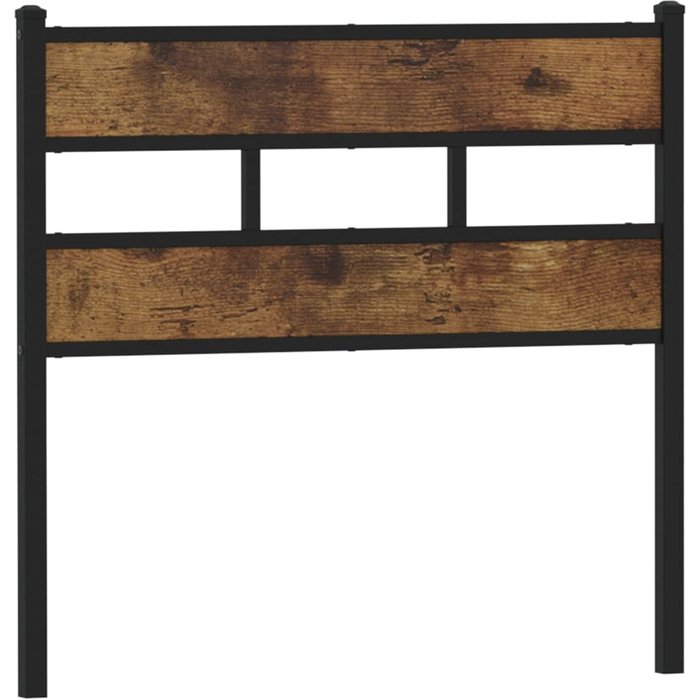 Cabecero roble ahumado 90 cm hierro y madera contrachapada - comfortxl