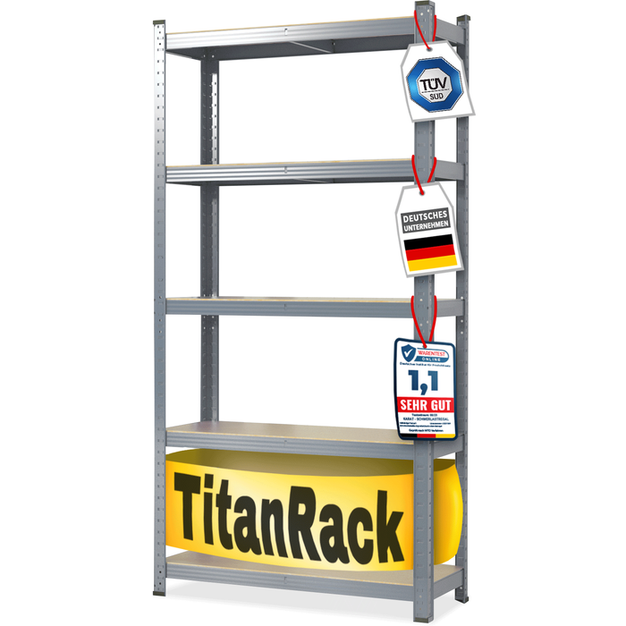 Estantería para cargas pesadas titan, gris, 200 x 100 x 50 cm