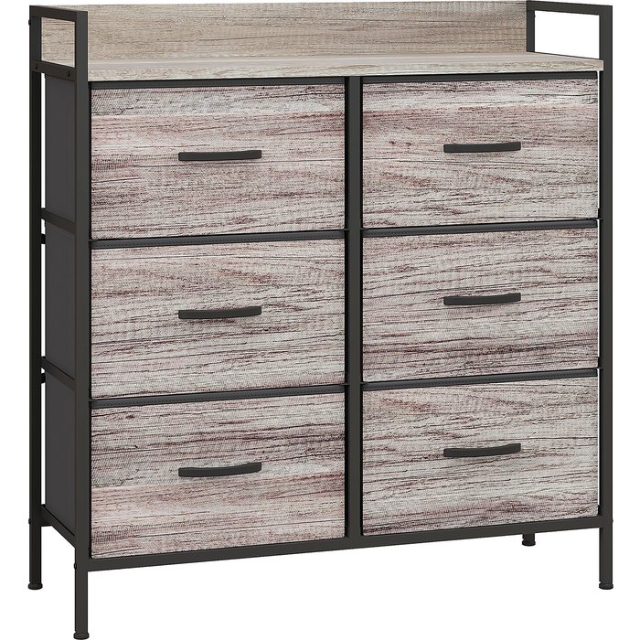 Cajonera de tela homcom tela no tejida, mdf gris 79x29x85 cm 831-763v00gy
