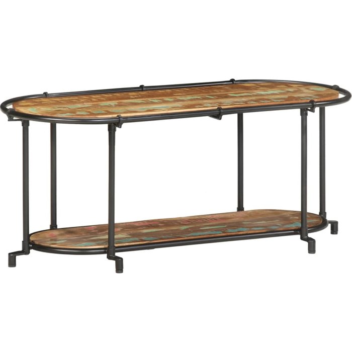 Mueble de tv 100x42x40 cm madera maciza recuperada