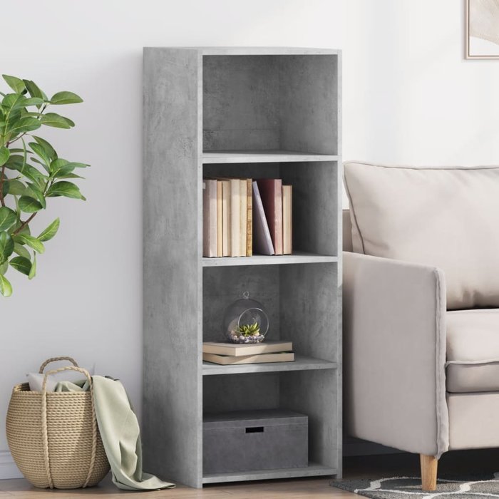 Maison exclusive - aparador alto madera de ingeniería gris hormigón 45x41x124 cm