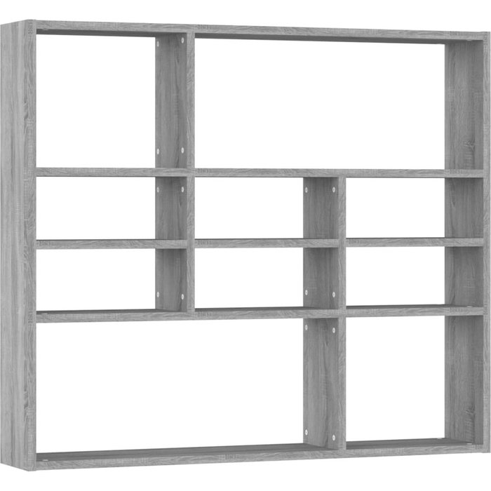 Estante de pared de madera compuesta gris sonoma 90x16x78 cm - comfortxl