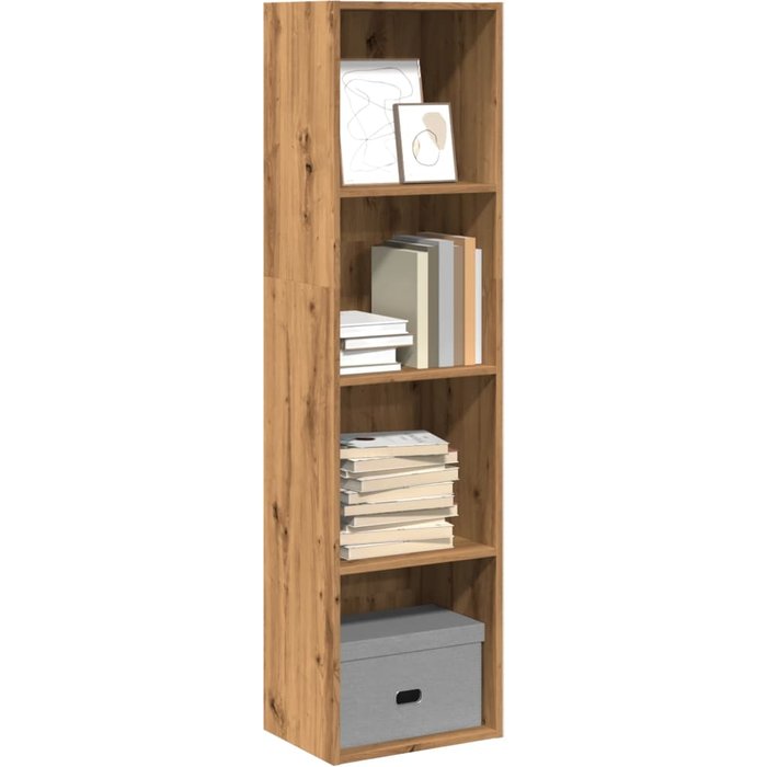 Librería artesanal de roble 40x30x152 cm de madera contrachapada
