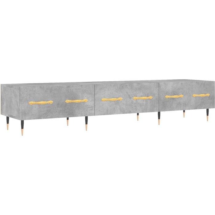 Mueble tv de madera laminada gris hormigón 150x36x30 cm - comfortxl