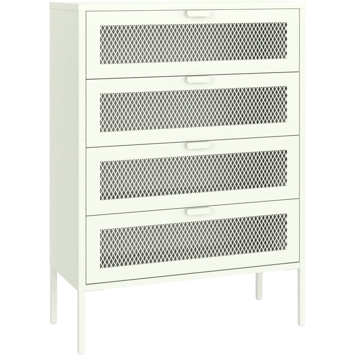 Mueble zapatero emma 4 puertas metal blanco