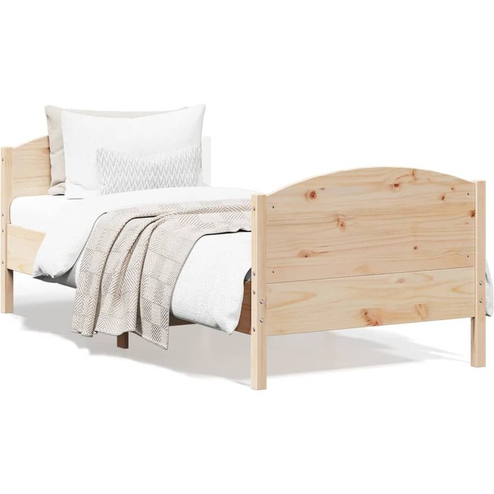 Maison exclusive - estructura de cama sin colchón madera maciza pino 75x190 cm