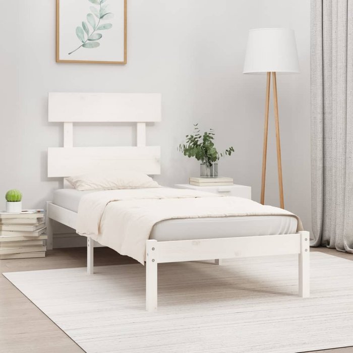 Maison exclusive - estructura de cama madera maciza de pino blanca 90x200 cm