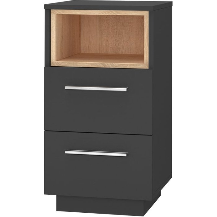 Vicco mesa de noche beatrice, antracita, 36 x 68 cm