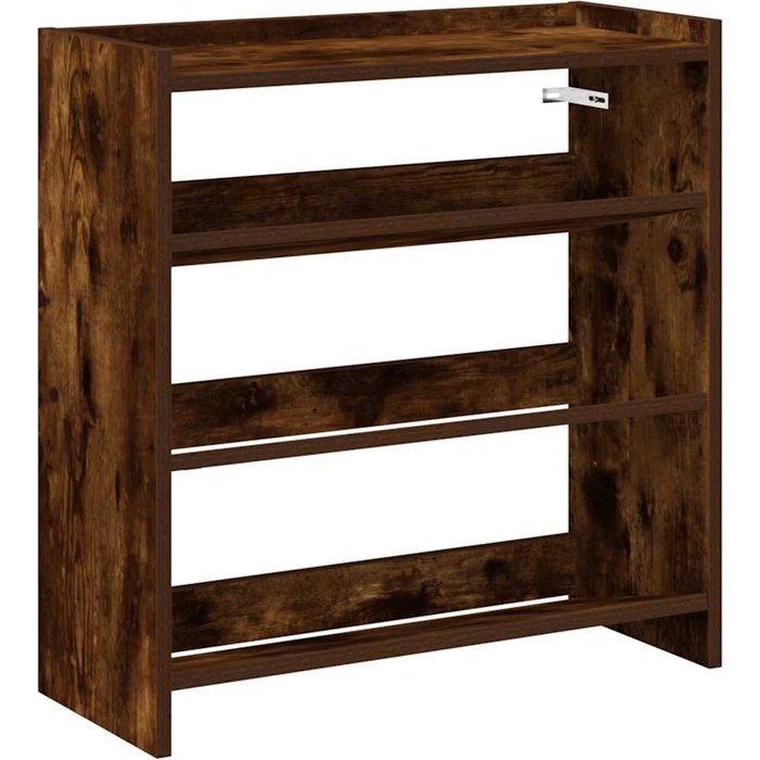 Zapatero madera contrachapada roble ahumado60x25x62 cm - comfortxl