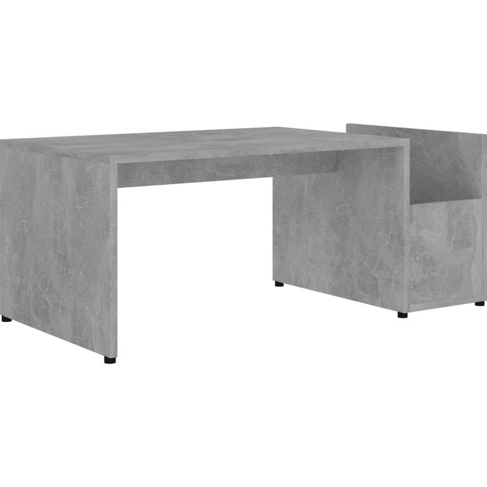 Mesa de centro madera contrachapada gris hormigón 90x45x35 cm - comfortxl