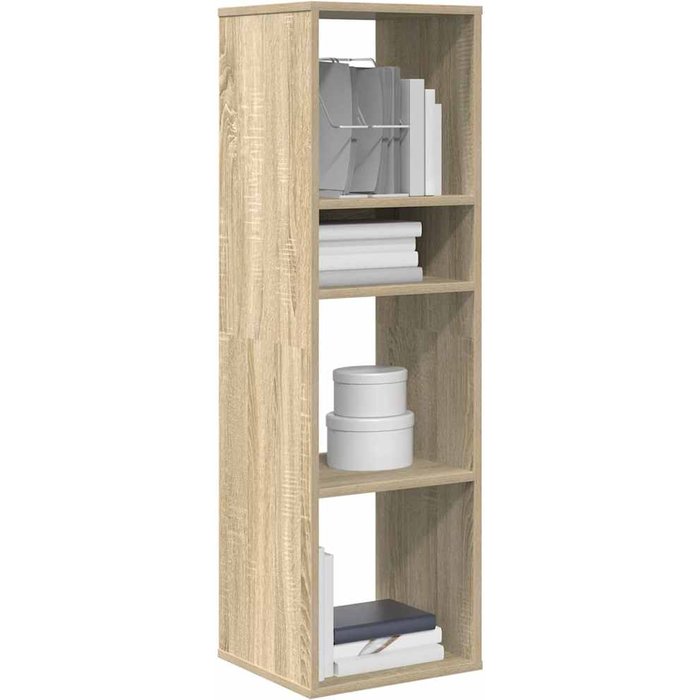 Librería sonoma de roble, 34x31x112 cm, madera de ingeniería. - pangivo